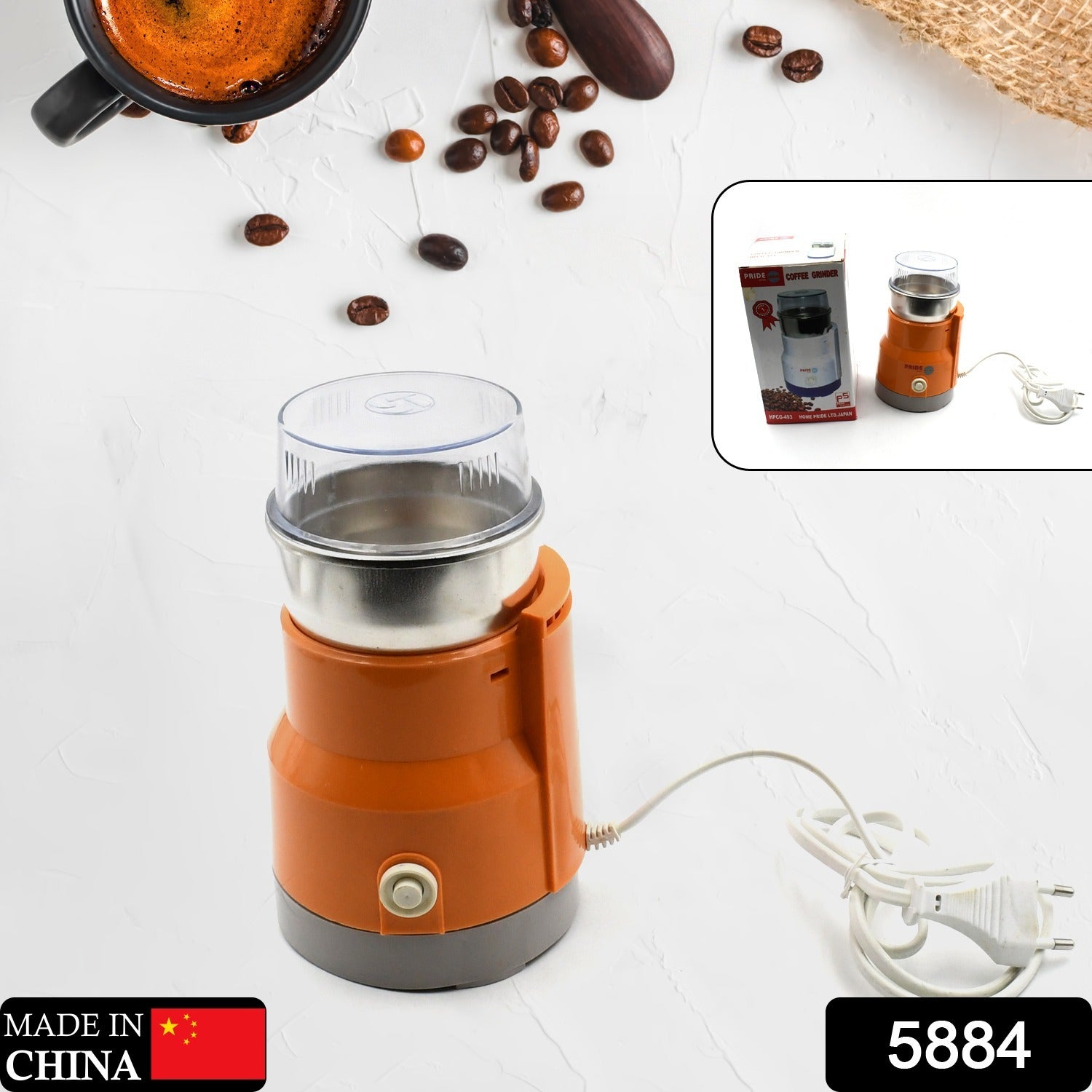 5884 Multi Function Small Food Grinder Grain Grinder, Portable Coffee Bean Seasonings Spices Mill Powder Machine Small Kitchen Appliances for Home and Office 5884 Multi Function Small Food Grinder Grain Grinder, Portable Coffee Bean Seasonings Spices Mill Powder Machine Small Kitchen Appliances for Home and Office